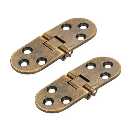 HESHUWEN Scharniere 2PC Türscharniere Zinklegierung Bündigscharniere 180 Grad Schrankscharniere Tür Halbkreisscharniere Möbelzubehör Scharniere Klappbar(Color 4) von HESHUWEN
