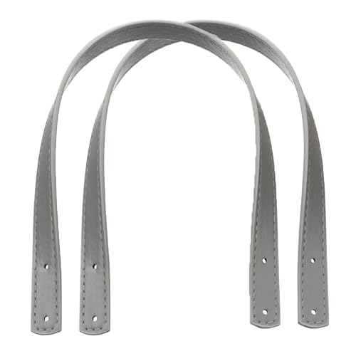 HESHUWEN Taschenkette 1 Paar Handtaschen-Taschen-Gürtel, PU-Leder, Schultertaschen-Gurt, Taschen-Zubehör, Damen-Taschengriffe, DIY-Ersatzgriff Kette FüR Tasche(Light Grey) von HESHUWEN