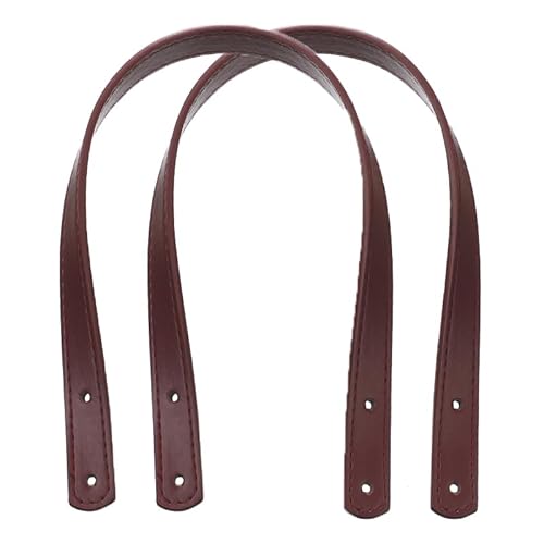 HESHUWEN Taschenkette 1 Paar Handtaschen-Taschen-Gürtel, PU-Leder, Schultertaschen-Gurt, Taschen-Zubehör, Damen-Taschengriffe, DIY-Ersatzgriff Kette FüR Tasche(Wine red) von HESHUWEN