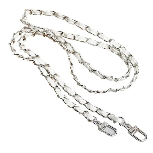 HESHUWEN Taschenkette 120 cm Geldbörsenkette, Riemen, DIY, Damen, Mädchen, Umhängetaschenketten, Ersatz, Leder, Umhängetasche, Kettenriemen, Taschenteil, Zubehör Kette FüR Tasche(A) von HESHUWEN