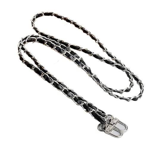 HESHUWEN Taschenkette 120 cm Geldbörsenkette, Riemen, DIY, Damen, Mädchen, Umhängetaschenketten, Ersatz, Leder, Umhängetasche, Kettenriemen, Taschenteil, Zubehör Kette FüR Tasche(D) von HESHUWEN