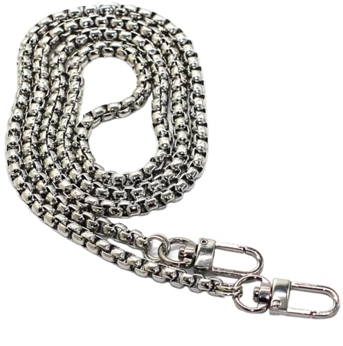 HESHUWEN Taschenkette 316L Edelstahl Solide Metall Tasche Kette Multi Funktion Kann Verwendet Werden Halsketten Hosen Strap Zubehör DIY Geschenk Kette FüR Tasche(Width 5mm Stely 5,Length 70cm) von HESHUWEN