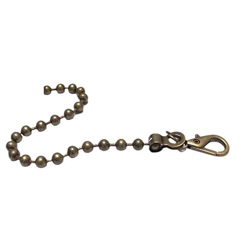 HESHUWEN Taschenkette 60/120cm Ball Handtasche Metallketten Schultertaschengurt DIY Geldbörsenkette Gold Silber Bronze Schwarz Griffe Taschenzubehör Kette Kette FüR Tasche(Bronze,60cm) von HESHUWEN