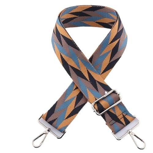 HESHUWEN Taschenkette Bunte Schultertaschengurte 135cm Taschenzubehör Damentaschen Ersatz-Schultergurt for Tasche Taschengurt for Crossbody Kette FüR Tasche(A6,Gold Metal) von HESHUWEN