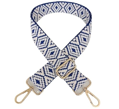 HESHUWEN Taschenkette Damen Handtasche Breiter 3,8 cm Gürtel Schulter Umhängetasche Gurt Ersatz Verstellbarer Gurt Tasche Teil Zubehör Gürtel for Tasche 130 cm Kette FüR Tasche(Blue,3.8cm-Metal Gold) HESHUWEN Taschenkette Damen Handtasche Breiter 3,8 cm Gürtel Schulter Umhängetasche Gurt Ersatz Verstellbarer Gurt Tasche Teil Zubehör Gürtel for Tasche 130 cm Kette FüR Tasche(Blue,3.8cm-Metal Gold) von HESHUWEN