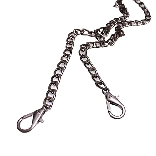 HESHUWEN Taschenkette Gold/Silber/Schwarz 8mm Metall Ersatz Geldbörse Kette Schulter Crossbody Tasche Gurt for kleine Mini Handtasche Stahl Tasche Ketten Kette FüR Tasche(Noir,140cm) von HESHUWEN