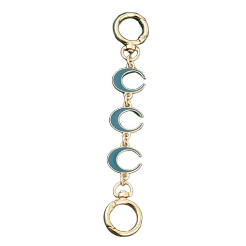 HESHUWEN Taschenkette Kurze Geldbörsenkette, Legierung, Herz-Anhänger, Geldbörsenkette, Kurze einzelne Schultertasche, Handtaschengurt-Verlängerung, DIY-Dekoration Kette FüR Tasche(Blue) von HESHUWEN