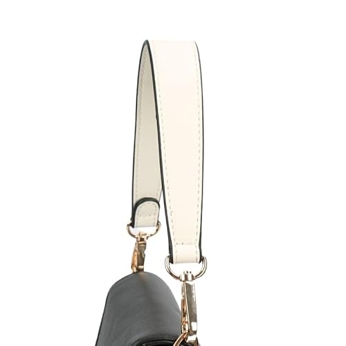 HESHUWEN Taschenkette Ledertaschengurt Hochwertige goldene Schnalle Damen Schultertaschengurt 36/49cm lang Zubehör for Handtaschen Taschengürtel Kette FüR Tasche(Beige 36cm) von HESHUWEN
