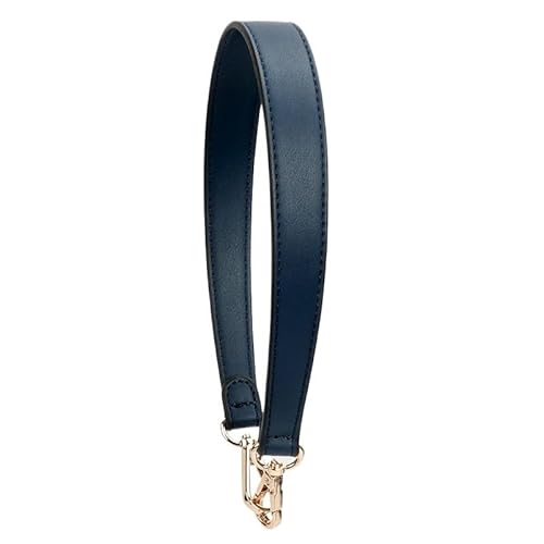 HESHUWEN Taschenkette Ledertaschengurt Hochwertige goldene Schnalle Damen Schultertaschengurt 36/49cm lang Zubehör for Handtaschen Taschengürtel Kette FüR Tasche(Blue 49cm) von HESHUWEN