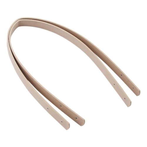 HESHUWEN Taschenkette PU Leder 60cm DIY Ersatz Henkel Handtasche Zubehör Damen Taschengriffe Henkelband Band Ledergurt Umhängetaschengurt Kette FüR Tasche(Beige) von HESHUWEN