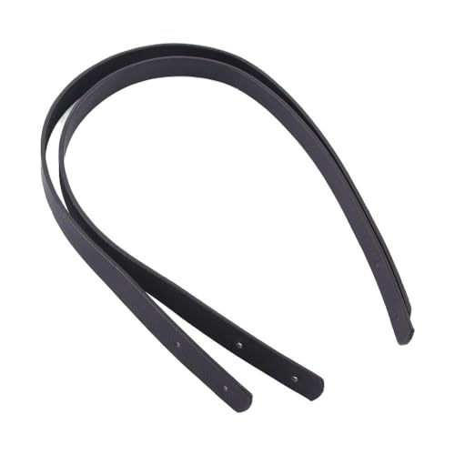HESHUWEN Taschenkette PU Leder 60cm DIY Ersatz Henkel Handtasche Zubehör Damen Taschengriffe Henkelband Band Ledergurt Umhängetaschengurt Kette FüR Tasche(Noir) von HESHUWEN