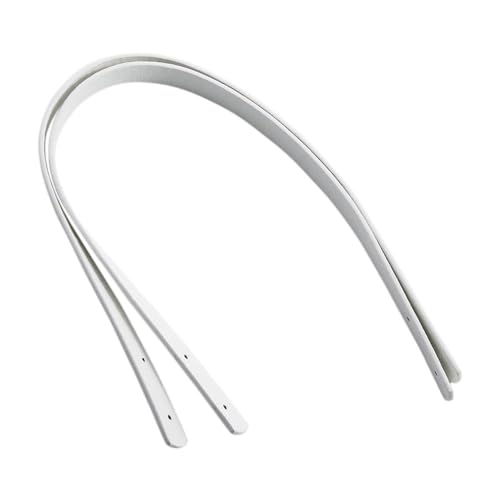 HESHUWEN Taschenkette PU Leder 60cm DIY Ersatz Henkel Handtasche Zubehör Damen Taschengriffe Henkelband Band Ledergurt Umhängetaschengurt Kette FüR Tasche(White) von HESHUWEN