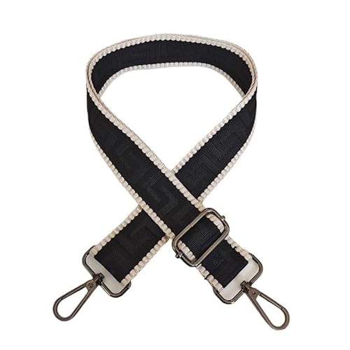 HESHUWEN Taschenkette Style Bag Strap for Crossbody Abnehmbares DIY-Zubehör for Damenhandtaschen Schulter-Umhängetasche Nylon-Taschengürtel Kette FüR Tasche(Black Gun) von HESHUWEN