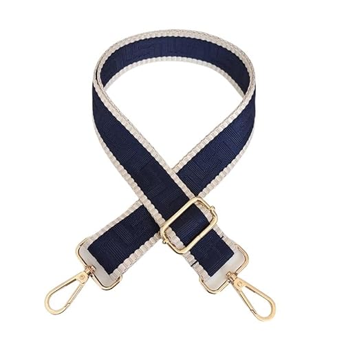 HESHUWEN Taschenkette Style Bag Strap for Crossbody Abnehmbares DIY-Zubehör for Damenhandtaschen Schulter-Umhängetasche Nylon-Taschengürtel Kette FüR Tasche(Blue Gold) von HESHUWEN