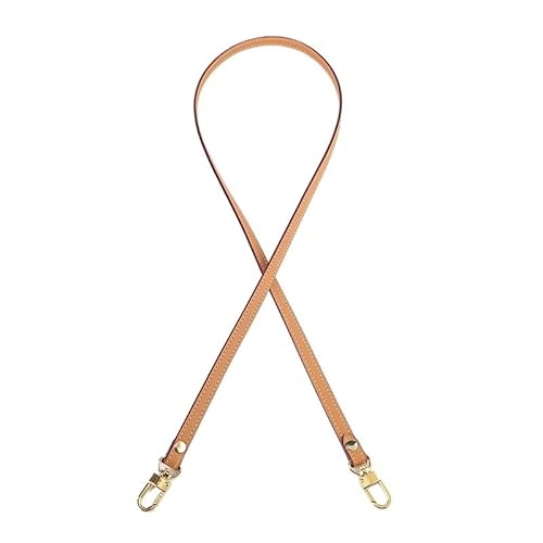 HESHUWEN Taschenkette Taschengurt, Handtaschengurt, Schultergurt, Messenger-Tasche, Umhängetasche, echtes Leder, Ersatzgurt for Damen, Taschenzubehör Kette FüR Tasche(Beeswax,Gold Buckle-100cm) von HESHUWEN