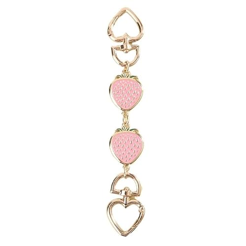HESHUWEN Taschenkette Taschenketten-Riemenverlängerung, Verlängerungskette, Zubehör, Erdbeerförmige Ersatz-Hängeschnallenkette for Geldbörse, Clutch, Handtasche Kette FüR Tasche(N2) von HESHUWEN