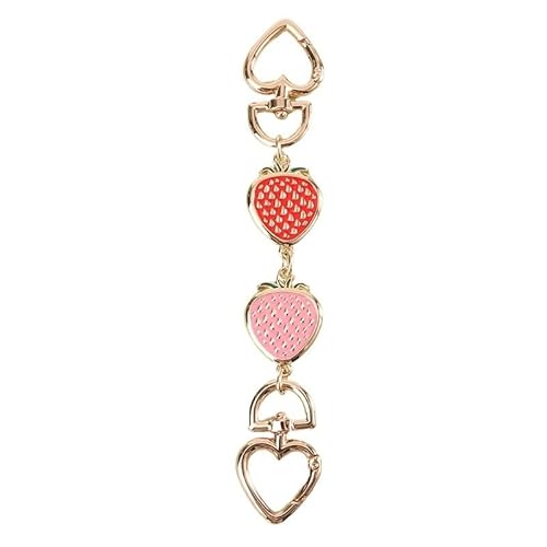 HESHUWEN Taschenkette Taschenketten-Riemenverlängerung, Verlängerungskette, Zubehör, Erdbeerförmige Ersatz-Hängeschnallenkette for Geldbörse, Clutch, Handtasche Kette FüR Tasche(N3) von HESHUWEN