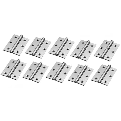Scharniere 5–30 Stück Türscharniere for Fenster, Schränke, Zuhause, Edelstahl, langlebiges Zubehör, Reparatur, Türverbinder, Möbel, Schublade, 6 Befestigungslöcher Scharniere Klappbar(10 pcs) von HESHUWEN