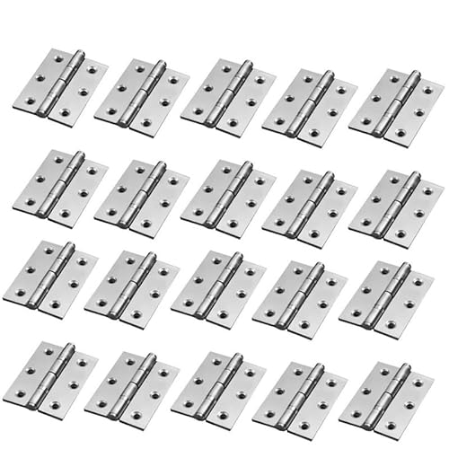 Scharniere 5–30 Stück Türscharniere for Fenster, Schränke, Zuhause, Edelstahl, langlebiges Zubehör, Reparatur, Türverbinder, Möbel, Schublade, 6 Befestigungslöcher Scharniere Klappbar(20 pcs) von HESHUWEN