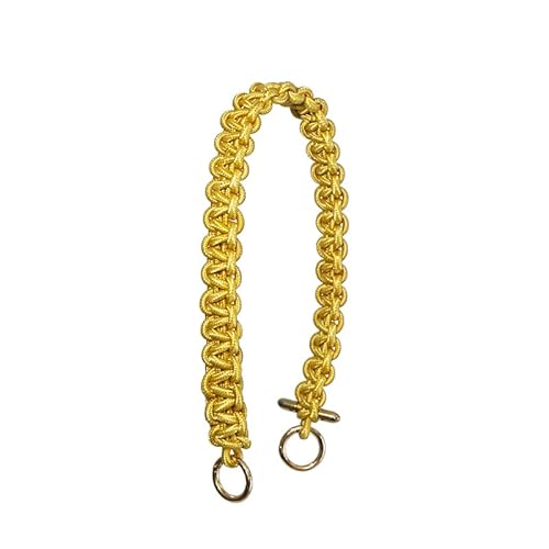 Taschenkette DIY Handtaschengurt for Damen, handgefertigt, gewebtes Seil, Design for Mädchen, kurz, 60 cm lang, Taschengurt, einfach passende Kette, Umhängetaschengürtel Kette FüR Tasche(Upgrade gold) Taschenkette DIY Handtaschengurt for Damen, handgefertigt, gewebtes Seil, Design for Mädchen, kurz, 60 cm lang, Taschengurt, einfach passende Kette, Umhängetaschengürtel Kette FüR Tasche(Upgrade gold) von HESHUWEN
