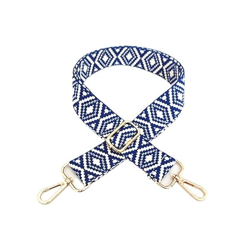 Taschenkette Damen Handtasche Breiter 3,8 cm Gürtel Schulter Umhängetasche Gurt Ersatz Verstellbarer Gurt Tasche Teil Zubehör Gürtel for Tasche 130 cm Kette FüR Tasche(Blue A,3.8cm-metal silver) von HESHUWEN