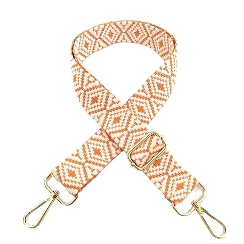 Taschenkette Damen Handtasche Breiter 3,8 cm Gürtel Schulter Umhängetasche Gurt Ersatz Verstellbarer Gurt Tasche Teil Zubehör Gürtel for Tasche 130 cm Kette FüR Tasche(Orange,3.8cm-metal bronze) von HESHUWEN