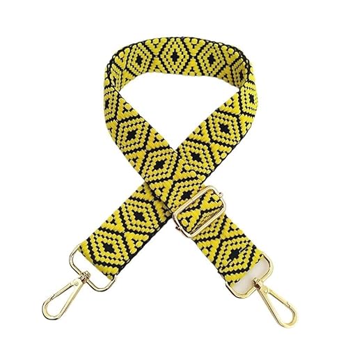 Taschenkette Damen Handtasche Breiter 3,8 cm Gürtel Schulter Umhängetasche Gurt Ersatz Verstellbarer Gurt Tasche Teil Zubehör Gürtel for Tasche 130 cm Kette FüR Tasche(Yellow,3.8cm-metal gold) von HESHUWEN
