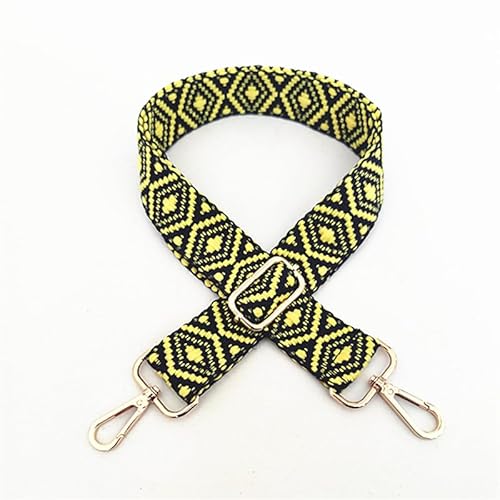 Taschenkette Damen Handtasche Breiter 3,8 cm Gürtel Schulter Umhängetasche Gurt Ersatz Verstellbarer Gurt Tasche Teil Zubehör Gürtel for Tasche 130 cm Kette FüR Tasche(Yellow A,3.8cm-metal gold) von HESHUWEN