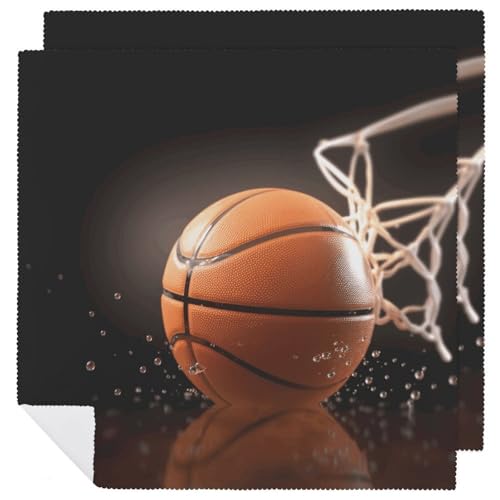 Stoffservietten, langlebig, weich, saugfähig, Tischservietten, Set mit 2 Stück, Basketball, Küche, Platzsets, wiederverwendbar, waschbar, Servietten für Partys, Restaurant, Hochzeit, Hotel Stoffservietten, langlebig, weich, saugfähig, Tischservietten, Set mit 2 Stück, Basketball, Küche, Platzsets, wiederverwendbar, waschbar, Servietten für Partys, Restaurant, Hochzeit, Hotel von HETVBNS