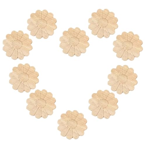 10 Stück 4 cm Holz geschnitzte kleine Applikationen, runde Blumenschnitzerei, Bastel-Aufkleber, Onlays for Haustür, Kommode, Bett, Wand, Möbeldekor für Möbel, Schränke, Wände und Türen 10 Stück 4 cm Holz geschnitzte kleine Applikationen, runde Blumenschnitzerei, Bastel-Aufkleber, Onlays for Haustür, Kommode, Bett, Wand, Möbeldekor für Möbel, Schränke, Wände und Türen von HEUchuan