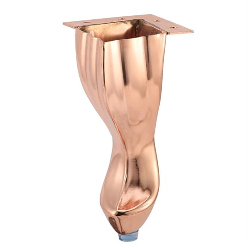 14,5 cm Möbelbeine aus Metall, 4 Stück, als Ersatz for Sofa-, Schrank- und Bettfüße im TV-Schrank, mit Befestigungsschrauben für Couch, Liegestuhl(Rose Gold) von HEUchuan