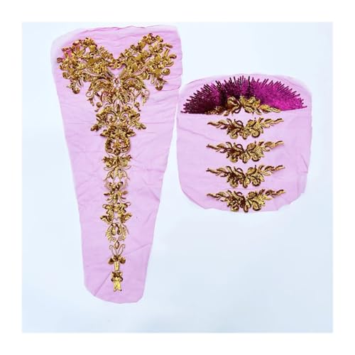 HEUchuan 1 Set Large Flowers Sequin Patches and Appliques,Embroidery Lace Applique Sewing Patches Ornaments for Dress Decoration für die Herstellung von Nähmaschinen(Color1) von HEUchuan
