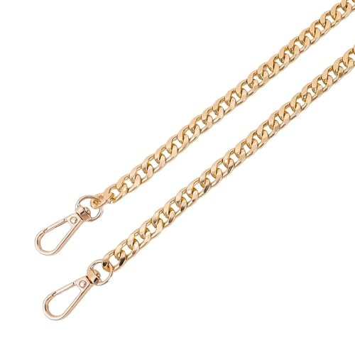 HEUchuan 120 cm Lange Metallkette aus goldenem, silbrigem und schwarzem Aluminium for die Schmuckherstellung für Schulter Crossbody Bag(Gold) von HEUchuan