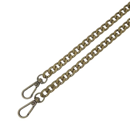 HEUchuan 120 cm Metall-Aluminium-Ersatz-Taschenkette, Teile, Zubehör for handgewebte, handgefertigte DIY-Werkstatt, Studio, abnehmbare Riemen für Schulter Crossbody Bag(Bronze) von HEUchuan