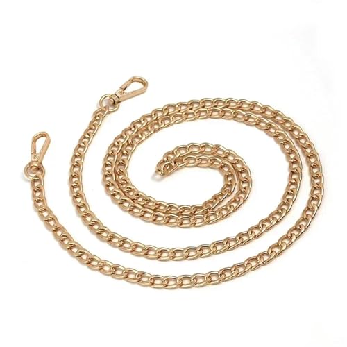 HEUchuan 120 cm Metall-Aluminium-Taschenkette, Ersatzteile, Zubehör for handgewebte Schulterhandtaschen, DIY, handgefertigte, abnehmbare Träger für Schulter Crossbody Bag(Light Gold) von HEUchuan