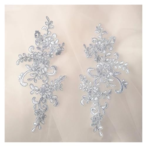 HEUchuan 1Pair Flower Floral Embroidery for Evening Skirt Lace Applique Fabric Patch Textiles Decoration Patch Sewing On Accessories für die Herstellung von Nähmaschinen(10) von HEUchuan