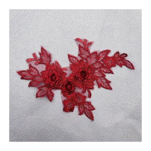 HEUchuan 1pair Embroidered Lace On Flower Wedding Dress Accessories Lace Stickers Bridal Dress Decoration für die Herstellung von Nähmaschinen(Color 15) von HEUchuan