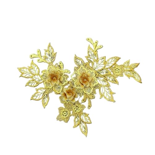 HEUchuan 1pair Embroidered Lace On Flower Wedding Dress Accessories Lace Stickers Bridal Dress Decoration für die Herstellung von Nähmaschinen(Color 5) von HEUchuan