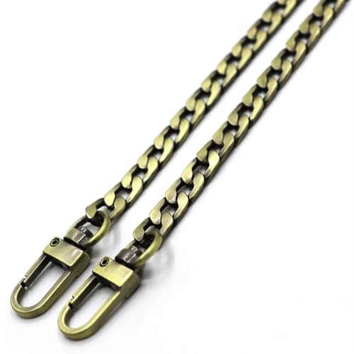 HEUchuan 20–160 cm Metallkette for Damentaschen, Flache Breite, Geldbörsenriemen, Griff, Ersatz for Handtaschenschulter, 7 mm für Schulter Crossbody Bag(Copper,120cm) von HEUchuan