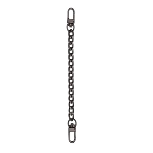HEUchuan 20CM Kurze Metall Taschenkette Taschengurt for Handtaschen Griffe Gold Silber Riemen for Taschen Ersatz DIY Zubehör for Taschenanhänger für Schulter Crossbody Bag(Black) von HEUchuan