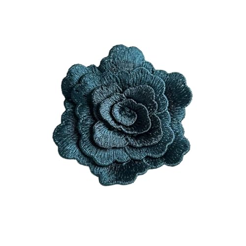 HEUchuan 3Ps 8CM Rose Flower Patches Embroidery Lace Applique Sewing On Clothes Wedding Dress Cap Decor Patch für die Herstellung von Nähmaschinen(Green1) von HEUchuan