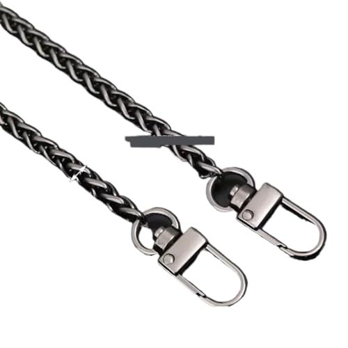HEUchuan 40-120 cm Messenger Bag Chain Zubehör Ersatz for DIY handgefertigte Handtasche Workshop Studio abnehmbare Riemen Taschengurt für Schulter Crossbody Bag(Black,110cm) von HEUchuan