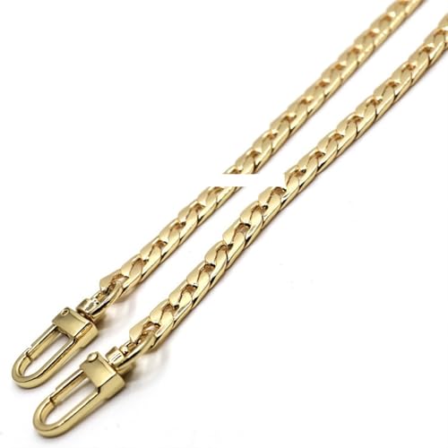 HEUchuan 60/100/110/120 cm Doppelverschluss Snap Clip Handtasche Geldbörse Kette Leder Taschengurt Griff Schulter ersetzen Reparatur DIY für Schulter Crossbody Bag(Golden,110cm) von HEUchuan