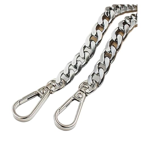HEUchuan Metall-Aluminium-Ersatz-Taschenketten-Teile-Zubehör for handgewebte, handgefertigte DIY-Werkstatt-Studio-abnehmbare Riemen für Schulter Crossbody Bag(Silver,120cm) von HEUchuan