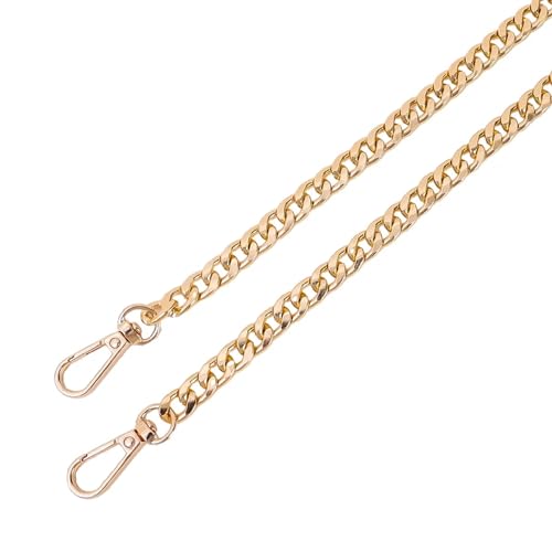HEUchuan Metallkettenriemen for Damentaschen, DIY-Taschenriemengriffe, Schulter-Crossbody-Handtasche, Metall-Ersatzketten, Geldbörsenzubehör für Schulter Crossbody Bag(Gold) von HEUchuan