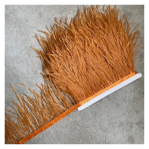 HEUchuan Straußenfederbesatz, Fransenfederband, 10–15 cm breit, Nähen, Basteln, Kostüme, Dekoration für DIY Nähen Handwerk Dekoration(GRAY2,10 Yards) von HEUchuan