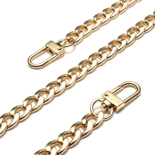 HEUchuan Tasche Kette Riemen Griff Schulter Umhängetasche Handtasche Tasche Metall Ersatz Ketten Tasche Teile Zubehör für Schulter Crossbody Bag(Gold,120cm) von HEUchuan