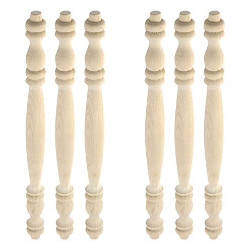 HEVSTIL 6 Stück 26,7 cm Holz-Baluster-Spindeln, dekorative Holzspindeln, unlackierter Baluster, unlackiertes Holz, natürliche Aussparung, Holzspindel für Möbel, Handwerk HEVSTIL 6 Stück 26,7 cm Holz-Baluster-Spindeln, dekorative Holzspindeln, unlackierter Baluster, unlackiertes Holz, natürliche Aussparung, Holzspindel für Möbel, Handwerk von HEVSTIL