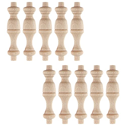 HEVSTIL Baluster-Spindeln aus Holz, 75 mm, Länge, unlackierte Holzspindeln, Baluster, dekorative Holzspindel, unlackiertes Holz, Bastelspindeln für Handwerk, Holzbearbeitung und Möbel, 10 Stück HEVSTIL Baluster-Spindeln aus Holz, 75 mm, Länge, unlackierte Holzspindeln, Baluster, dekorative Holzspindel, unlackiertes Holz, Bastelspindeln für Handwerk, Holzbearbeitung und Möbel, 10 Stück von HEVSTIL