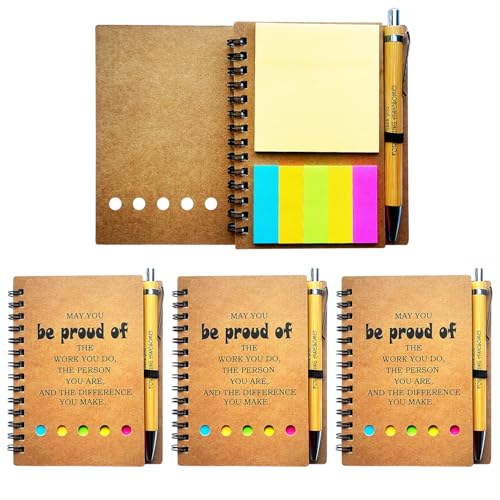HEWASME 4 Set Spiral Notebook with Pen,Dankeschön Geschenk,Dankesgeschenke für Mitarbeiter,notizbuch a6,4 Set Spiralnotizbücher mit Stift,Büro-/Schulbedarf,inspirierende Notizblöcke in großen Mengen HEWASME 4 Set Spiral Notebook with Pen,Dankeschön Geschenk,Dankesgeschenke für Mitarbeiter,notizbuch a6,4 Set Spiralnotizbücher mit Stift,Büro-/Schulbedarf,inspirierende Notizblöcke in großen Mengen von HEWASME